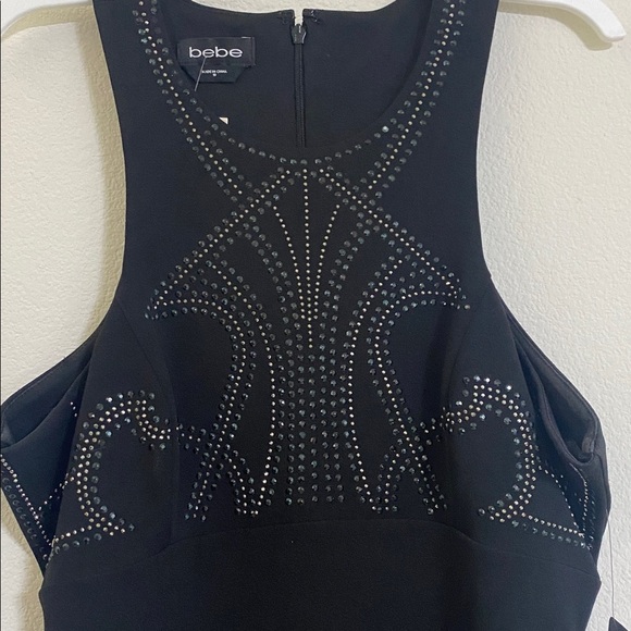 Bebe Black Mini Dress with Embellishments - Picture 2 of 6